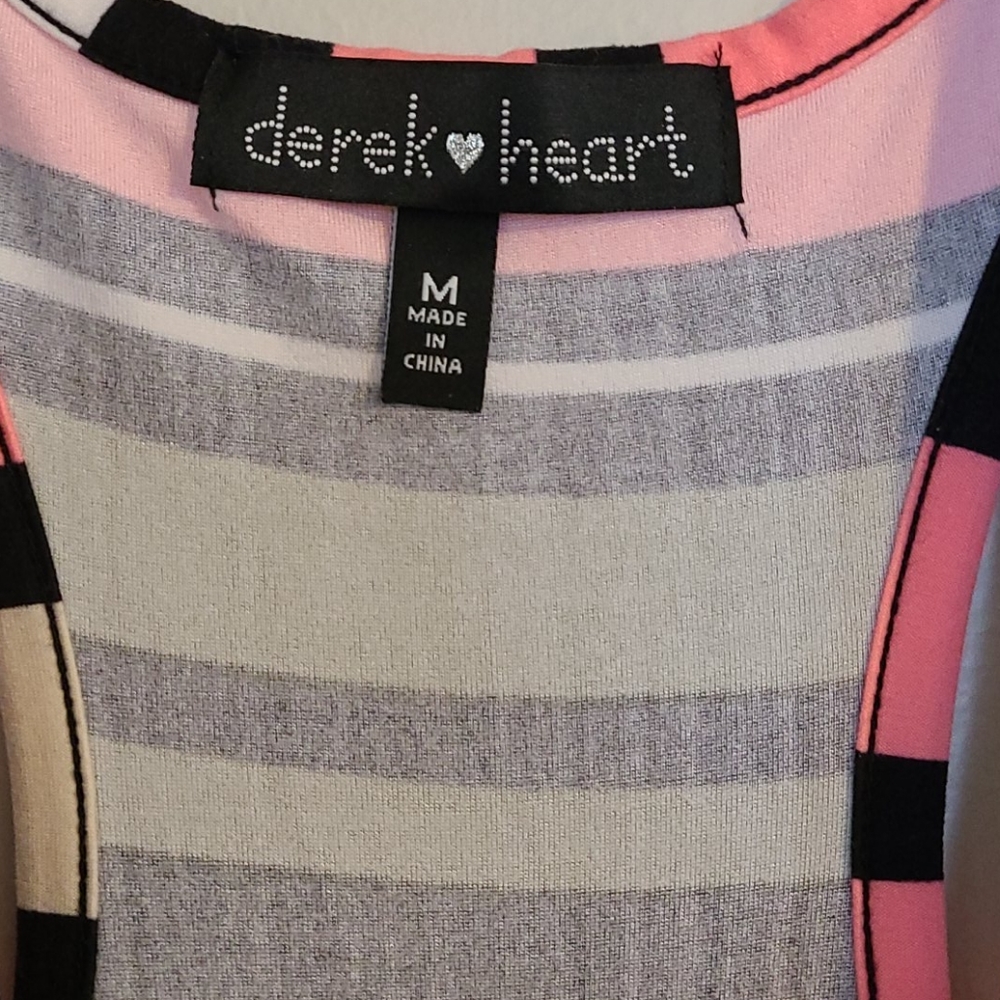 NWOT Derek Heart Striped Dress - Picture 5 of 5